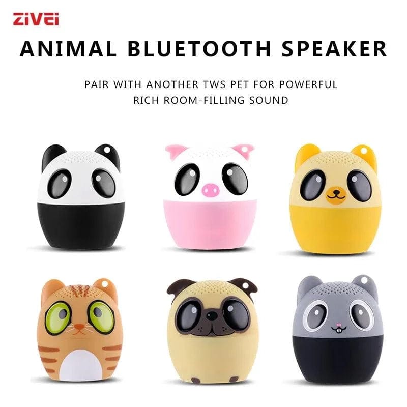 Zivei Mini haut-parleur Bluetooth Animal sans fil petit haut-parleur Portable musique caisson de basses colonne basse lecteur stéréo haut-parleur Christmas - snapkids