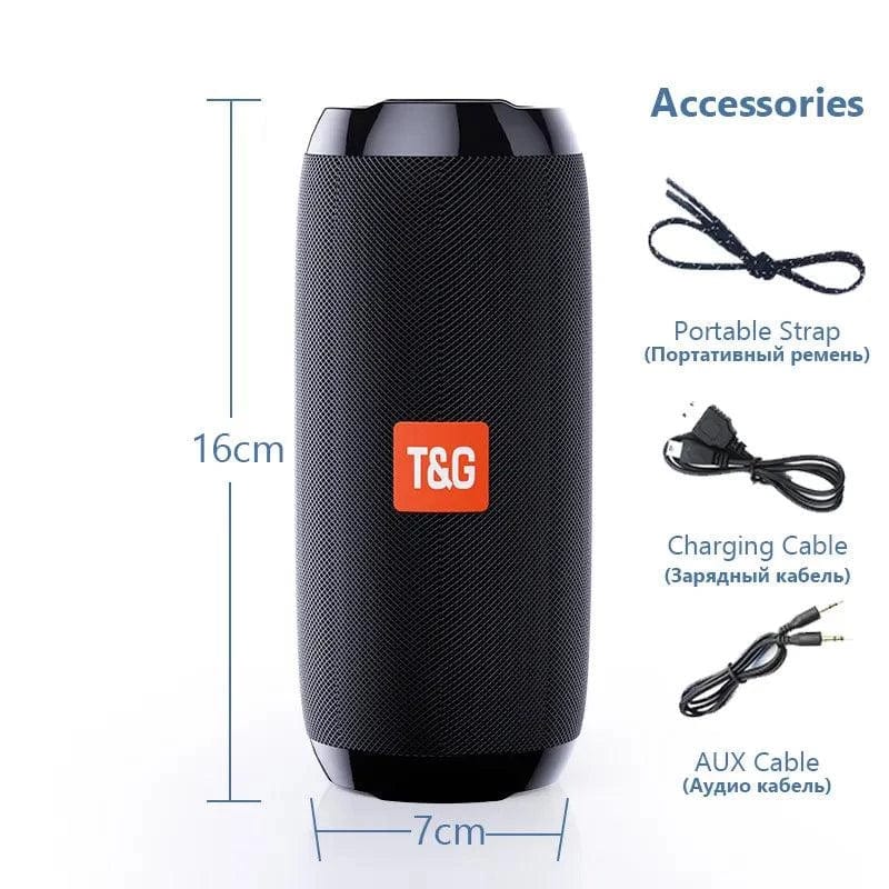 TG117 haut-parleur extérieur étanche Portable sans fil colonne haut-parleur boîte Support TF carte FM Radio entrée Aux - snapkids