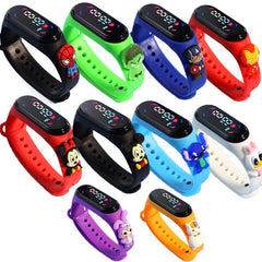 Mode Mickey enfants montres pour filles Bracelet électronique sport tactile LED Spiderman poupée enfants montre Women Waterproof Clock - snapkids